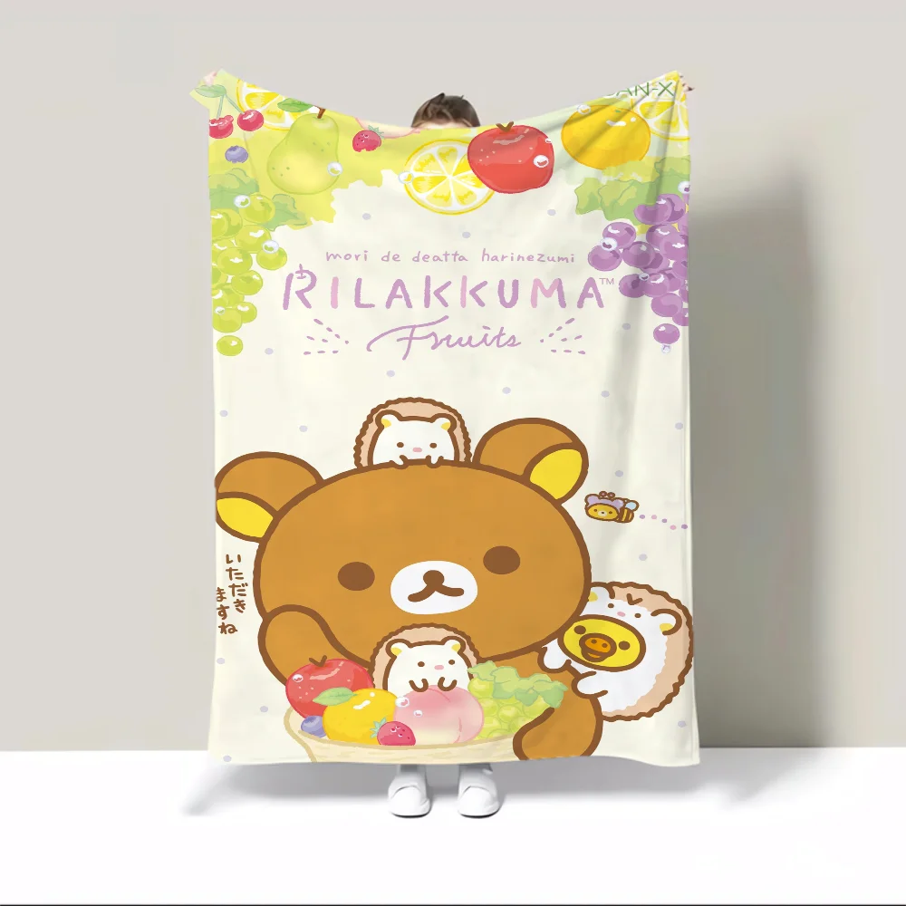 Rilakkumas Cotton Blanket King Size Custom Blankets & Throws Fluffy Plaid Interior for Home Microfiber Bedding Beach Towel Throw 6