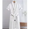 Nouvelles Robes de Chambre en Gaze de Coton Pur pour Couples Été – Peignoirs Fins à Manches Courtes, Robes de Nuit, Tenues d'Intérieur, Couleur Unie, Peignoirs d'Hôtel