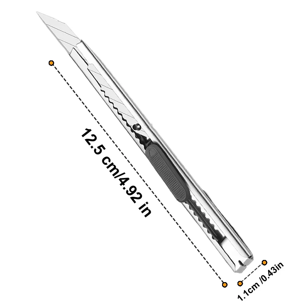 Set di 3 coltelli in acciaio inossidabile antiscivolo, taglierino multiuso, kit di strumenti per intaglio, per aprire pacchi, buste e documenti in ufficio e sala postale - immagine 4