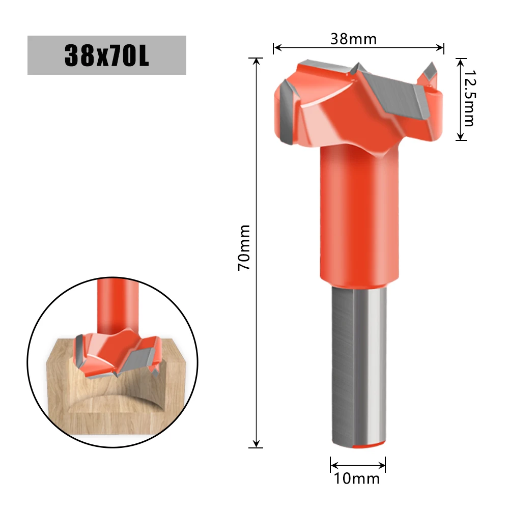10mm Tungsten Steel 3-in-1 Woodworking Drill Bit Opener