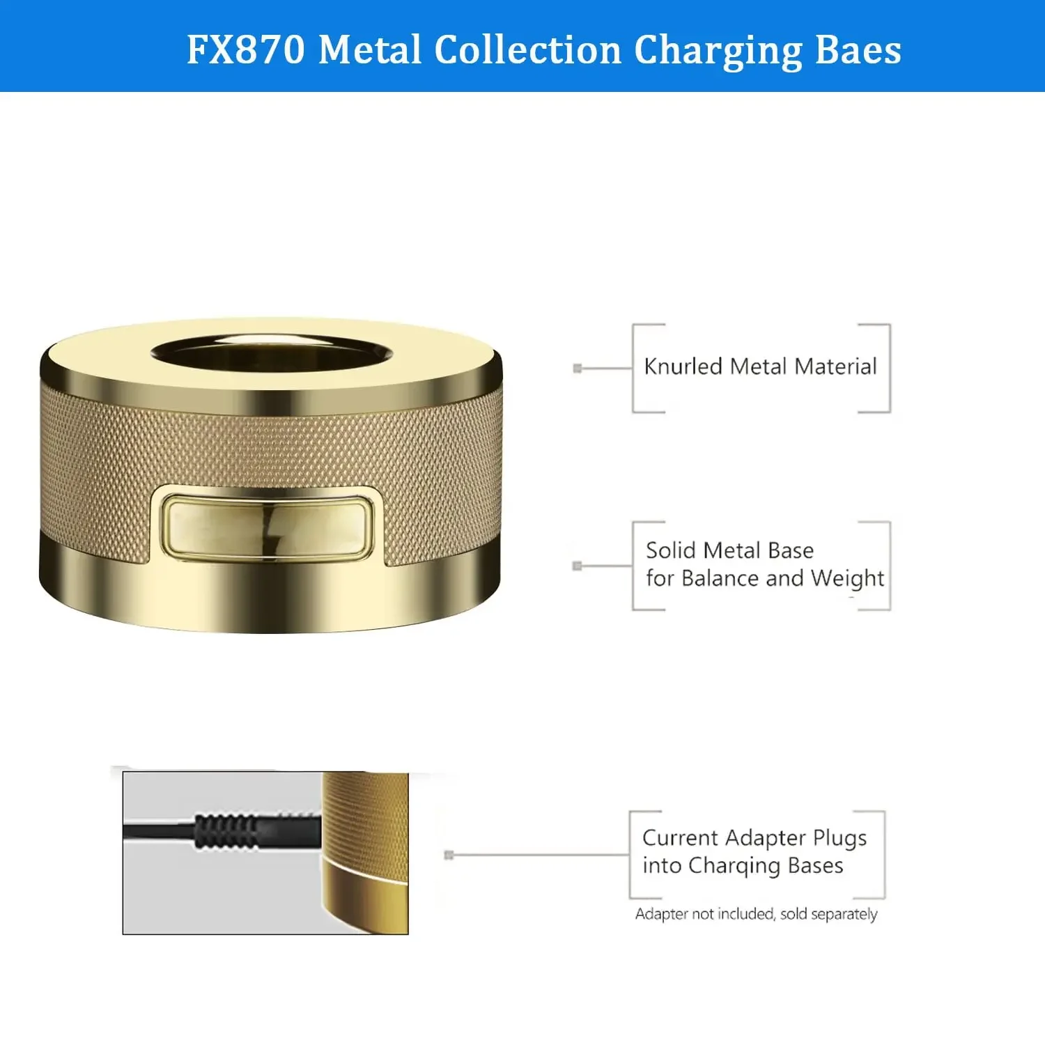 プロフェッショナル充電ベース、BaBylissPRO バリカン/トリマー FX870G