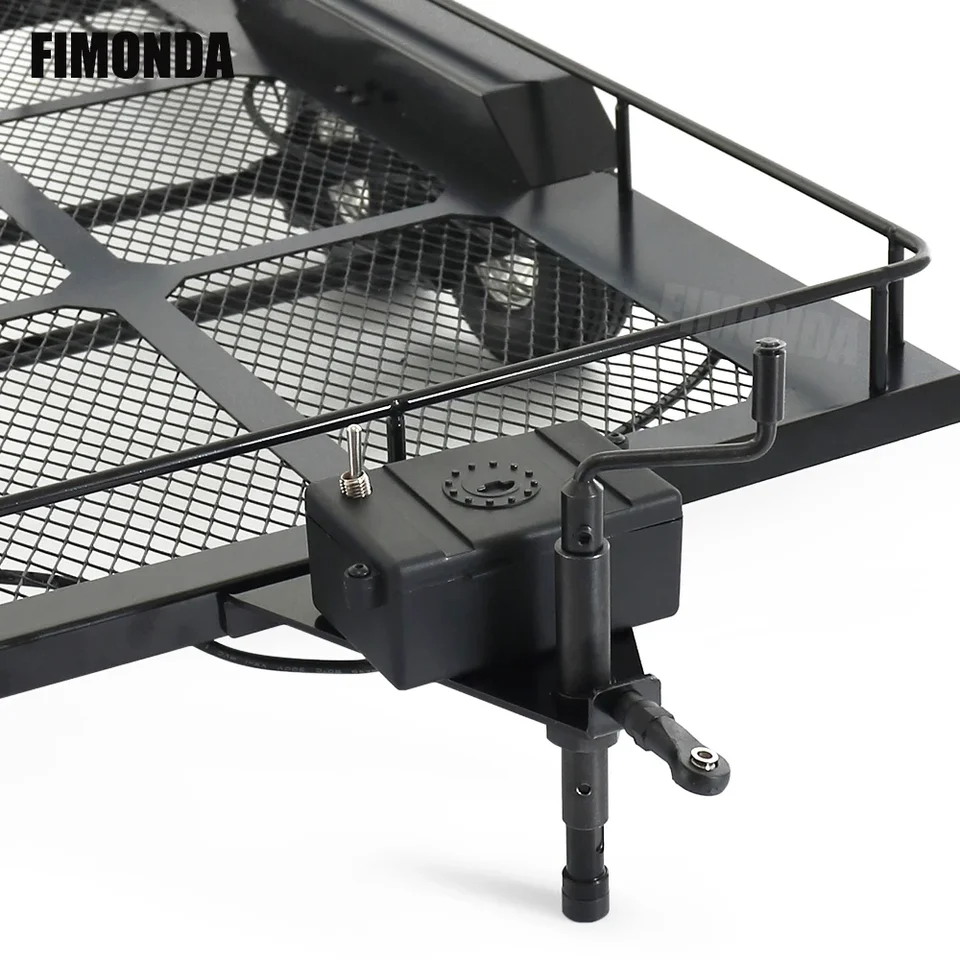 リモート制御トレーラーキット,RCロッククローラー用1/10スケール