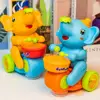 Drumming Elephant Toy, Music Light Drumming Toy Car Cute Toys Car Parent Child Elephant Toy Small Interactive Games Q6Y1 4