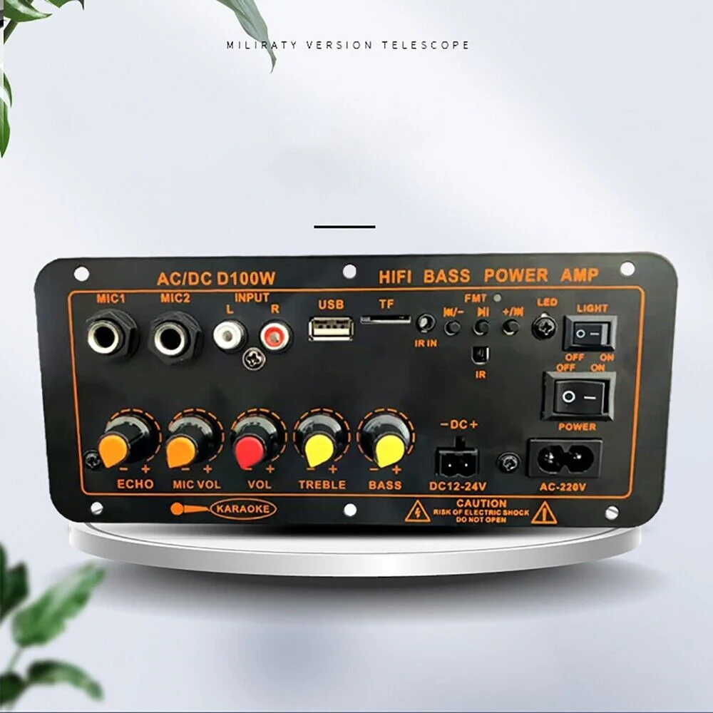 Bluetooth 5.0 Audio 600W Scheda Amplificatore D300 Subwoofer Doppio Microfono Amplificatore Modulo 12V 24V 220V Lettore Multimediale