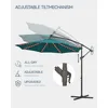 10ft Offset Patio Umbrella with 104 LED Solar Lights, 200+ RGB Flashing Modes & TP-C Charging Port, Umbrella Outdoor Patio 6