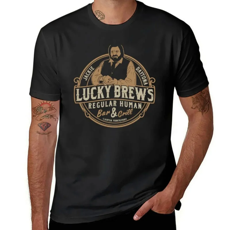 

Jackie Daytona - Lucky Brews Regular Human Bar and Grill T-Shirt Aesthetic clothing cute clothes Blouse Men's t-shirt