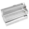 Slide Drainer Microscope Slides Holder Stainless Steel Biology Accessories 60 Positions Glass Rack Staining 1