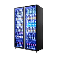 Commercial Display Freezer 2 Door Beverage Cooler Freezer Refrigerator Display Cooler 1
