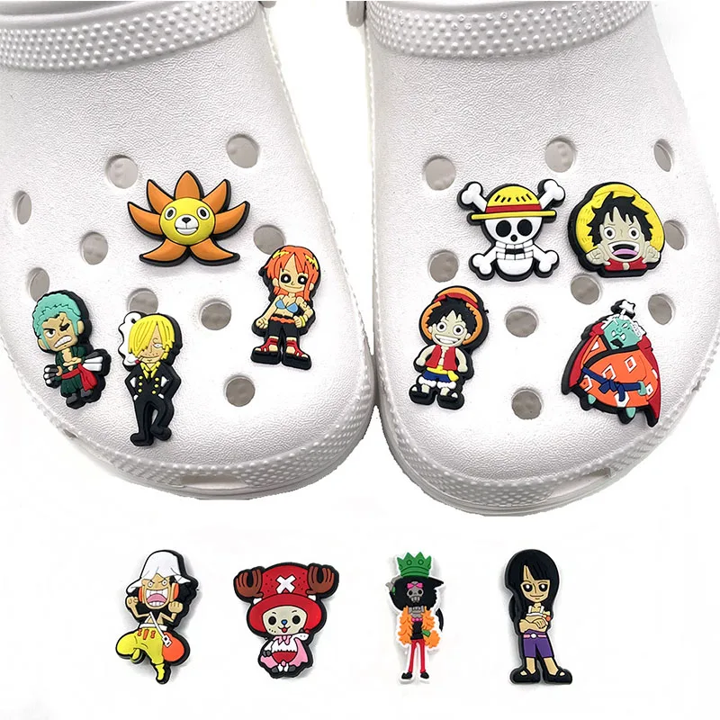 

Anime One Piece handmade PVC exquisite shoe buckle beach slippers Crocs charm gift boys girls