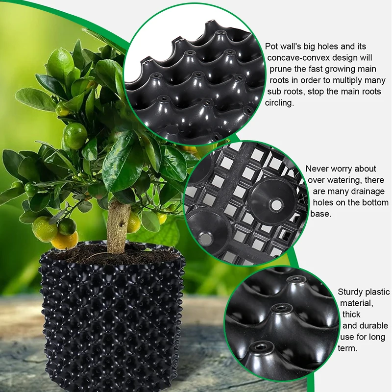 Air Pruning Plant Root Control Nursery Pots Trainer Fast Root Grow Container Garden Tree Bonsai Transplant Tool Fast Nersery Pot 5