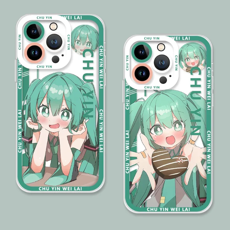 Kawaii Hatsune Miku Phone Case for IPhone 14 Pro Max 13 12