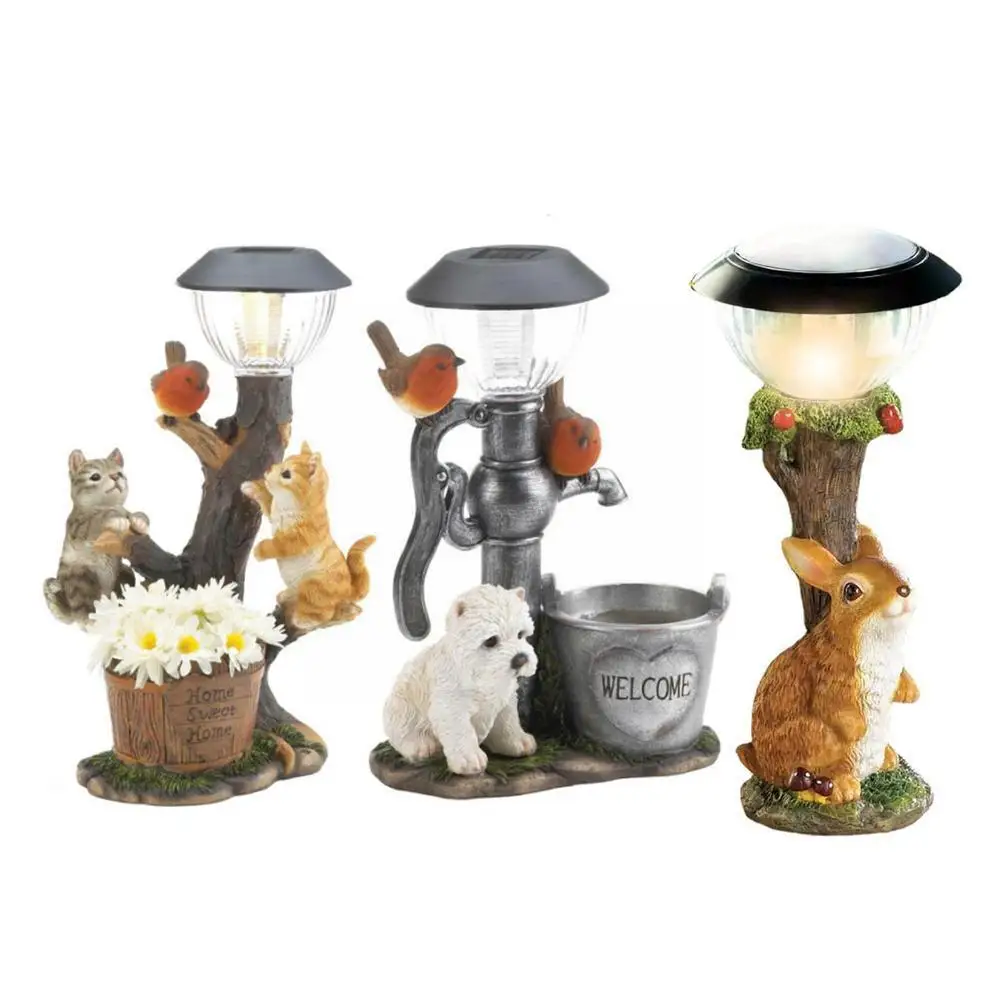 Solar Lights Solar Lamp for Cat and Dog, Dog, Rabbit Creativity, StatueWindow Animal LightDecoration Climbing Decor, Garden, Home Room, S0E5