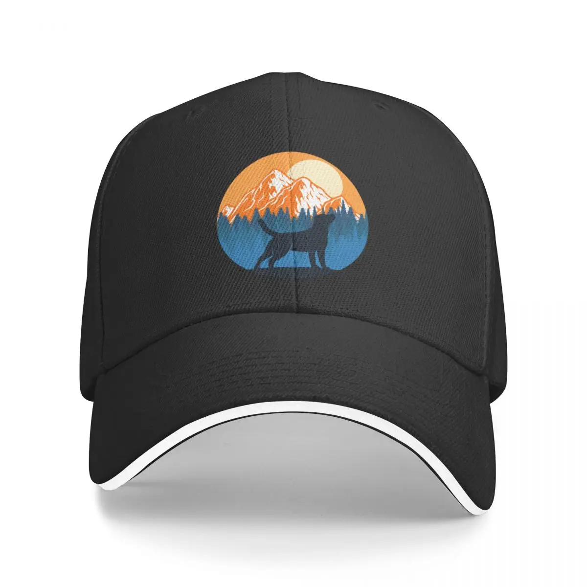 

Labrador Dog Silhouette Sunset Mountain Forest labrador lover Baseball Cap Rugby Anime Cosplay Men Caps Women's