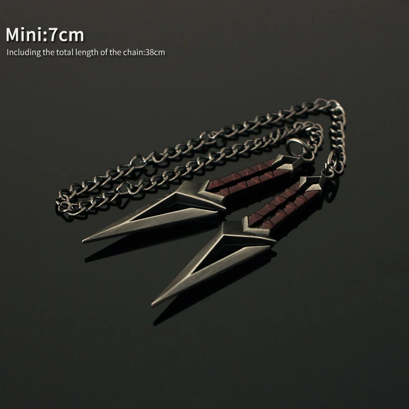 Valorant Keychain 9cm Shashui Sect's Black Wave Blade Mini Metal Knife Game Peripheral With Chain Weapon Model Gift Toy for Boys 4