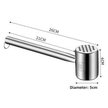 304 Stainless steel Knock Loose Beef Mace Steak Tender Meat Beat Hammer Kitchen Tenderizer Meat Hammer