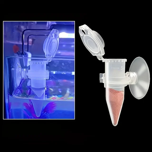Automatic Fish Feeders for Tanks Mini Cone Shrimp Egg Worm Feeding Tool with Suction Cup Aquarium Accessories 6