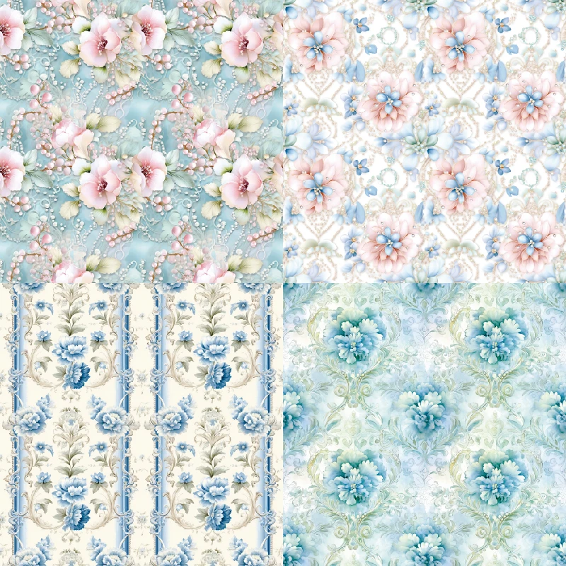 Panalisacraft 빈티지 꽃 스크랩북 종이, 스크랩북 패턴 종이 팩, DIY 공예 배경 종이, 6 X6, 24 매