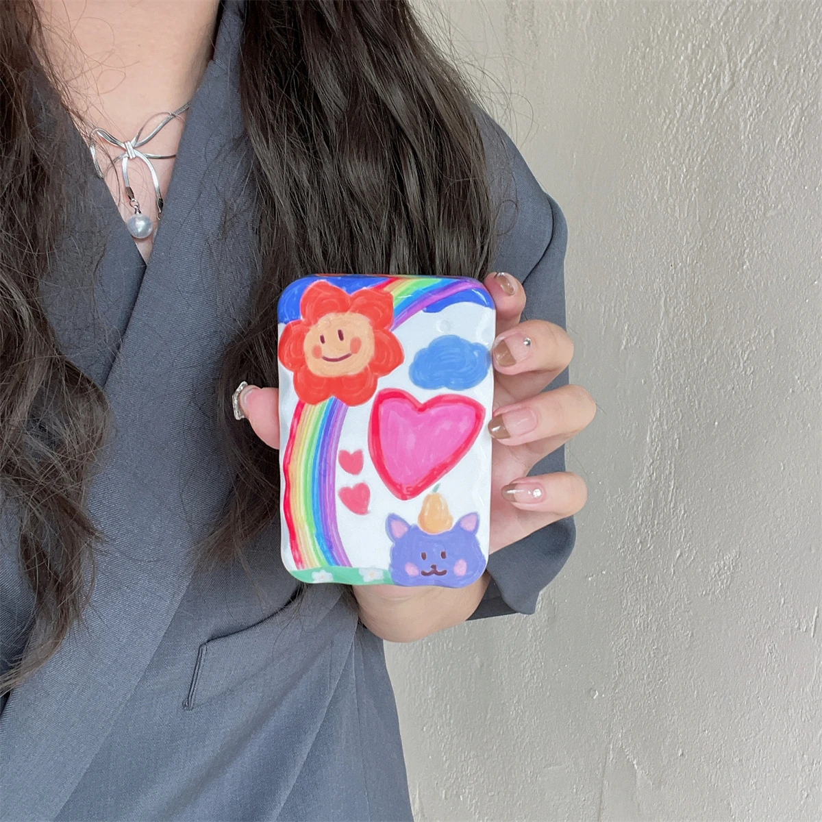 Colorful Cartoon Pattern Case for iPhone External Battery