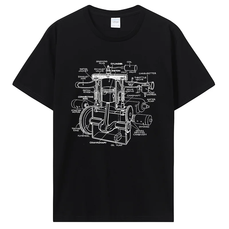 Mécanicien voiture moteur pièce amant Mucle voiture T-Shirt hommes mode vêtements Carguy graphique T-Shirt haut Huband papa_voghion.com