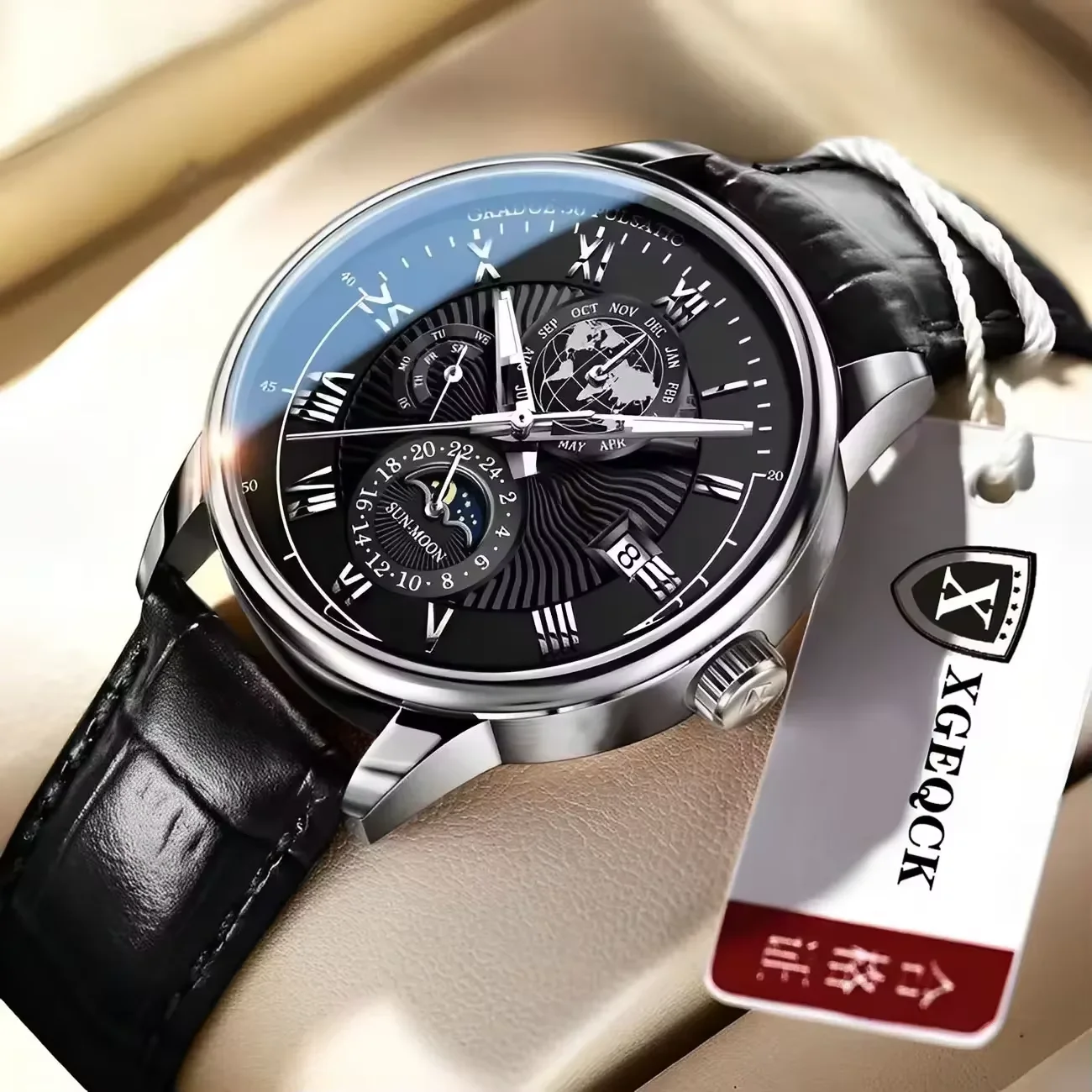 2024 Fashion Men Watch Fashion Top Luxury Sport Men's Wristwatch Waterproof Luminous Leather Date Quartz Watches Man Clock 10