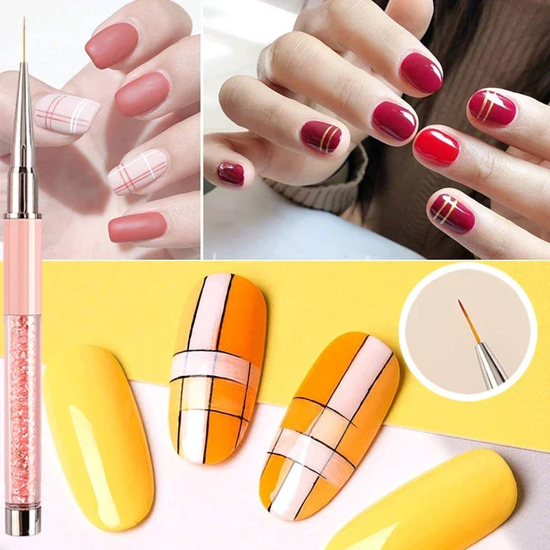 Useful Nail Art Gradient Poke Pen Oblique Round Manicure Uv Gel Color Transition Painting Pen Wooden Nail Tools Accesoires Set