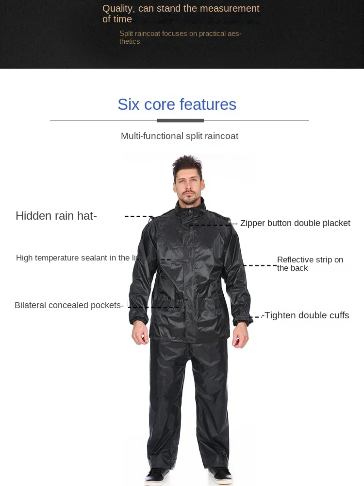 Regenmantel- und Regenhosen-Set – Ganzkörperschutz bei Regenwetter, geeignet für E-Bikes und Motorräder_voghion.com