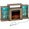 Fireplace TV Stand with Led Lights and Power Outlets, TV Console for TVs up to 65", Entertainment Center 1