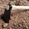 Black 13.78inch Multifunctional Weeding Tool Hoe Tool Long Handle Pointed Cultivator Very for Sharp Weeding Tool Q84D 5