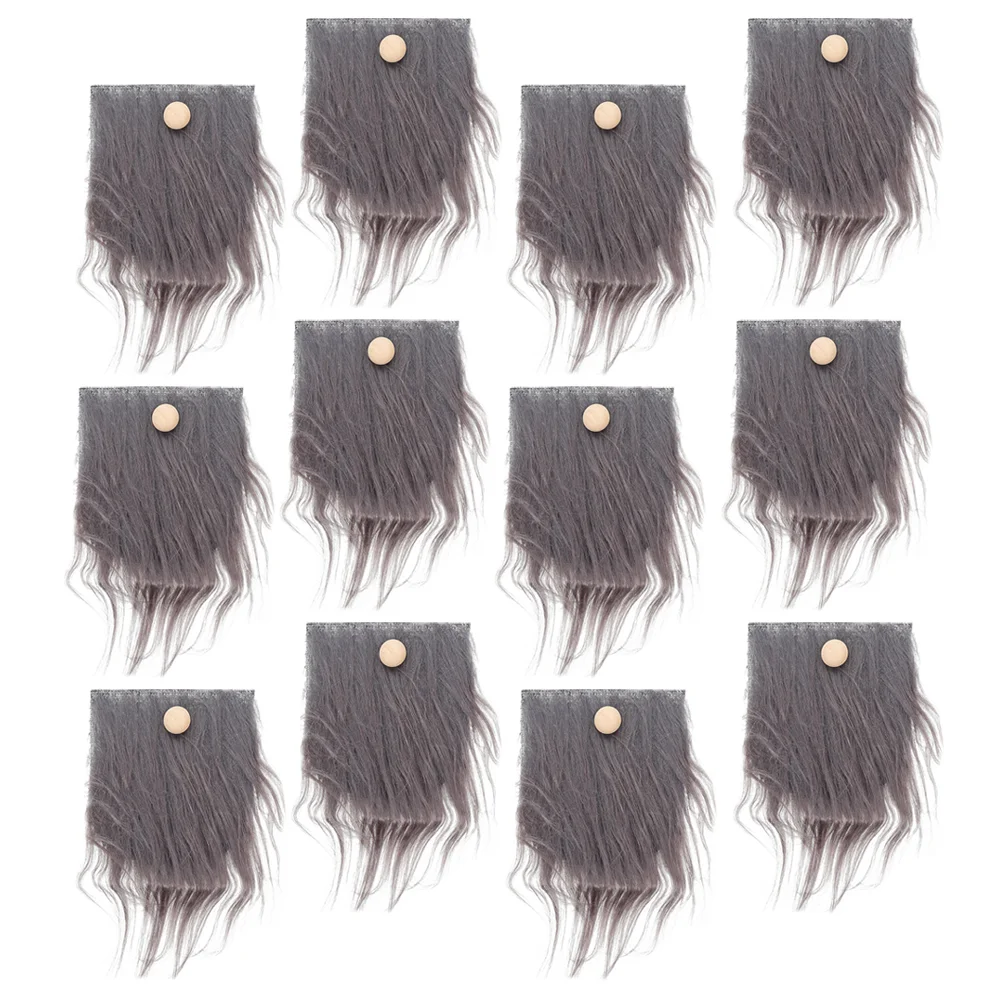 

24 Sets Crafts Pre-cut Beard Gnome Fluffy Gnomes Bread And Bead Decor Wood Fake Handmade
