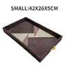 Leather Storage Tray Metal Bedroom Decorative Cosmetics Desktop Makeup Organizer Organize Perfume Lipstick Dressing Table Rack 2