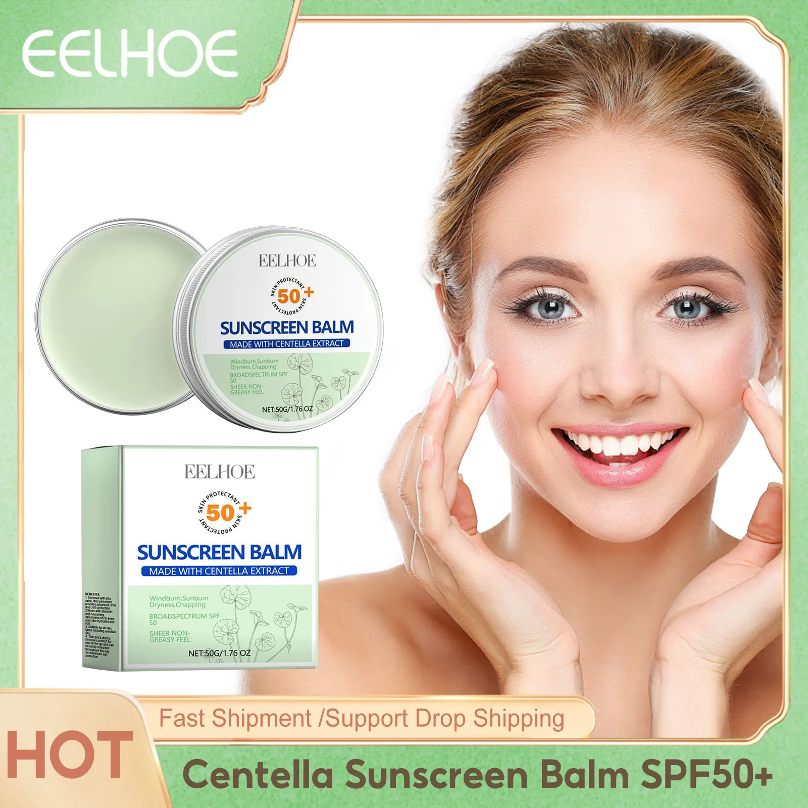 Centella Sun Cream SPF50 Facial Sun Protection Brightening Moisturizing Anti Sunburn Shrink Pores Oil Control Skin Care Original