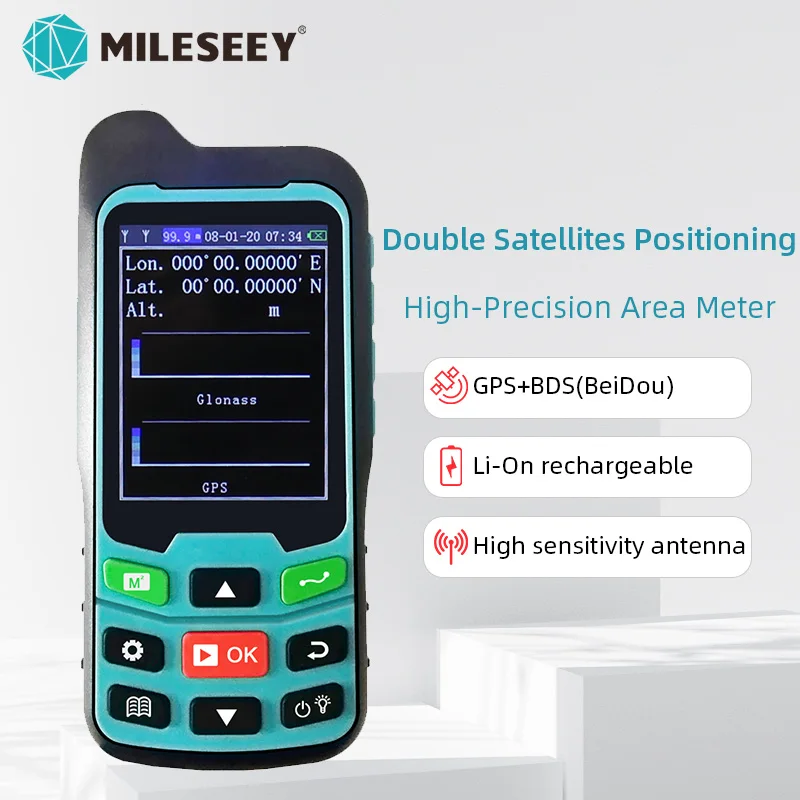 Mileseey GPS/Plough Land Meter MC8066 Handheld GPS Area meter Tester Land Measuring Instrument Plough Navigation Area Meter