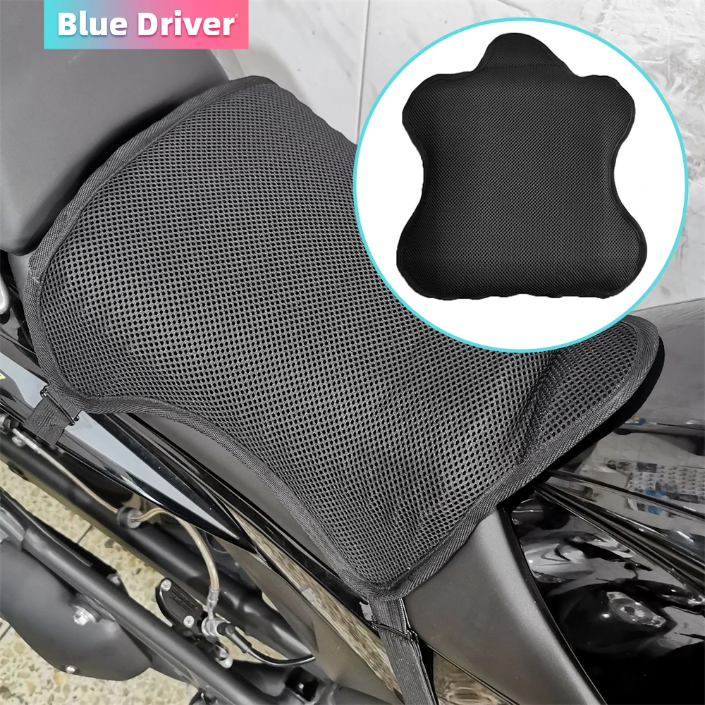 

Motorcycle Air Pad Seat Cushion Breathable Anti-Slip Motorbike Seat Pad Non Slip Pressure Relief Ride Chair Cover Universal