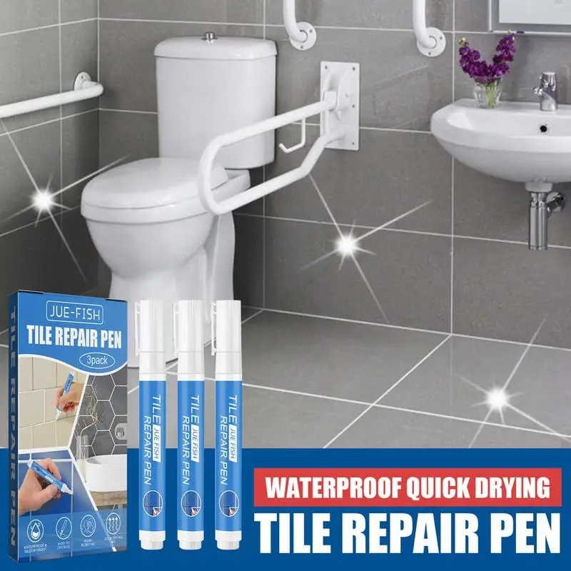 Grout Pen 3pcs/pack Tile Grout Paint Pen Repair Marker Tile Gap Restore And Renew Line Squeeze Tube