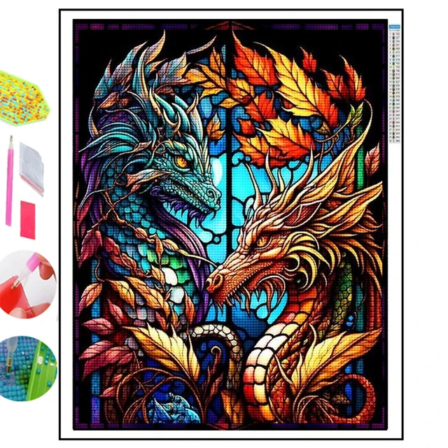 Dragon Diamond Painting Cross Stitch Cobble Hill Dragon Forge 5D Diamond  Embroidery DIY Crystal Mosaic Picture Home Wall Decor - AliExpress