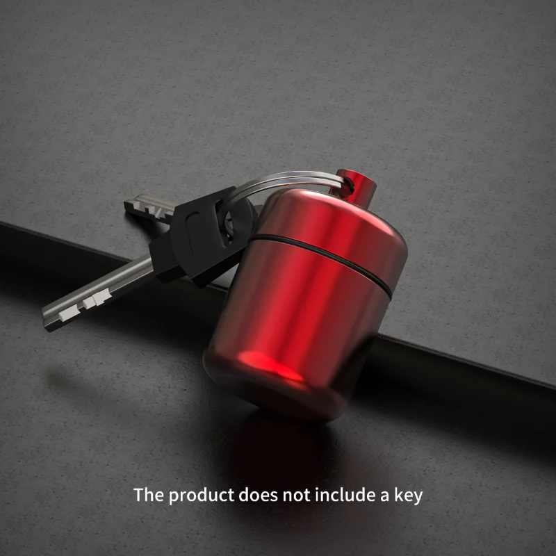 1PC Metal Mini Waterproof Alloy Travel Pill Box Pill Bottle Cache Drug Holder Container Keychain Medicine Box Health Care