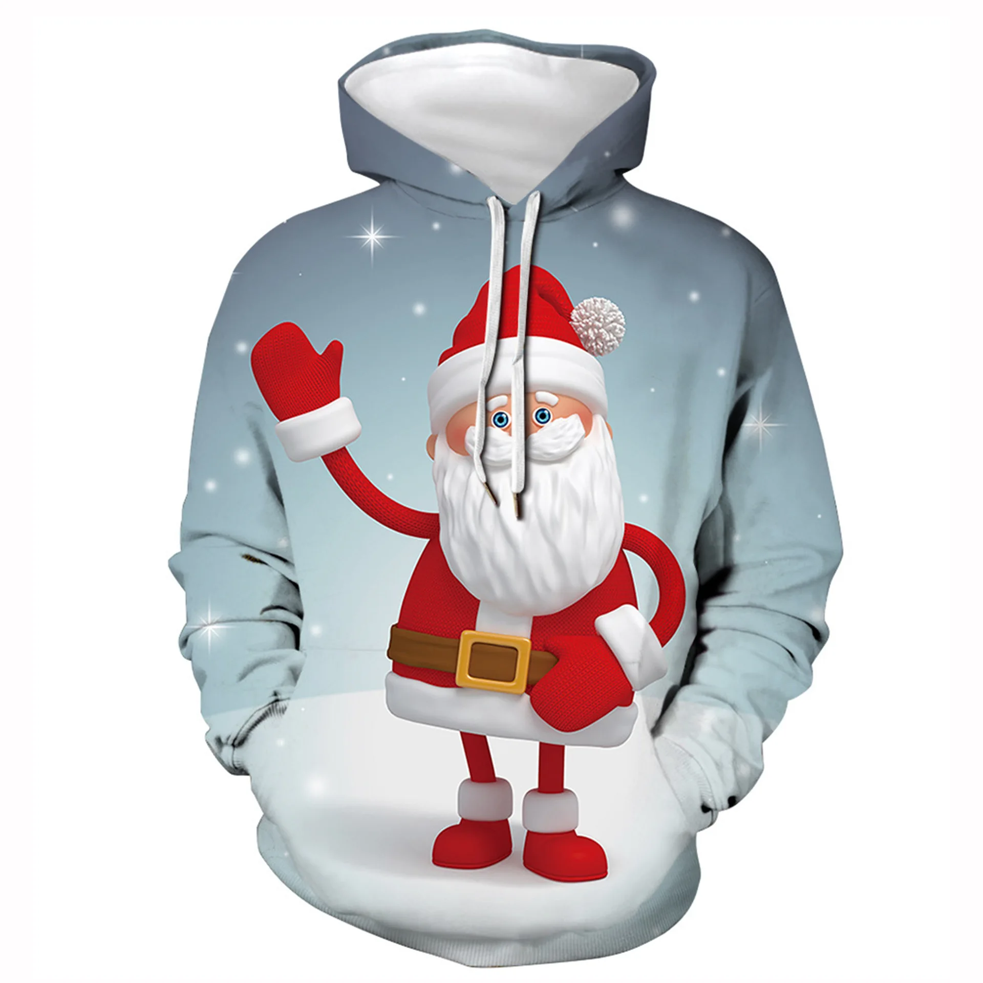 

2023 Autumn Christmas Carnival Night Hip-Hop Street 3D Printed Sweater Hooded Clothing Fashion Creative Plus Size XXS-6XL