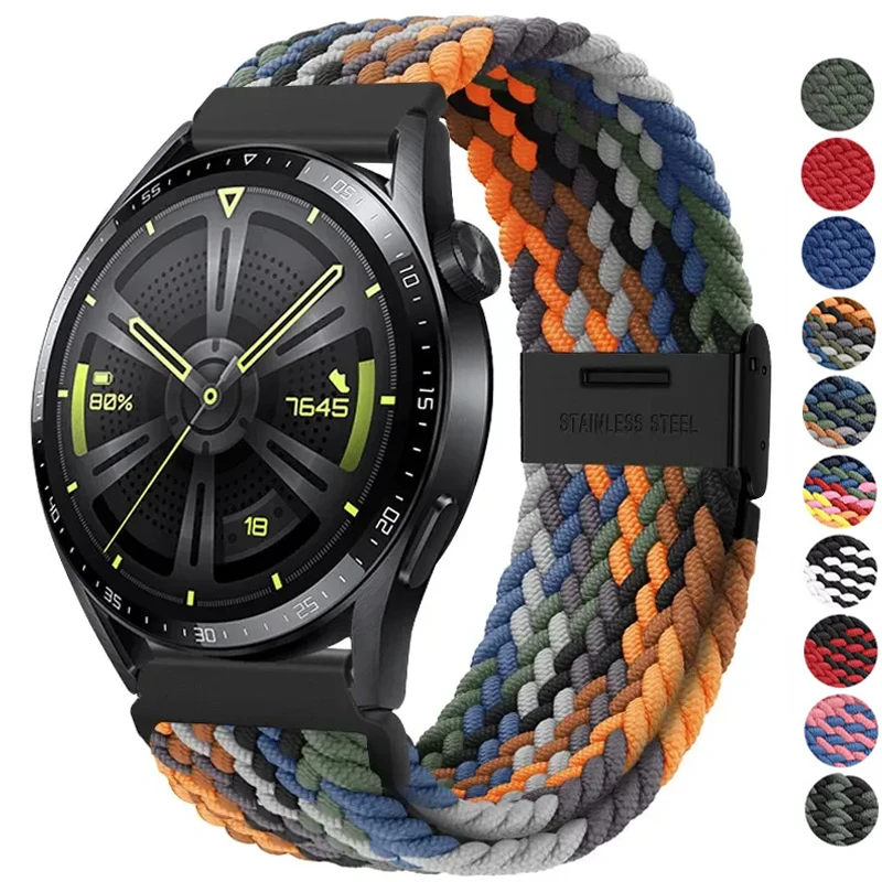 Braided Elastic Bracelet 20/22mm Smartwatch Strap