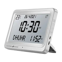 Azan Clock LCD Screen 8 Athan Sounds Calendars Muslim Prayer Desk Home Festival Birthday Decoration Office Household Supplies 1