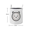 Round Laundry Hamper Fabric Cartoon Lion Rabbit Elephant Bear Storage Basket for Kids Home Bedroom Nursery Clothes Toy Container 5