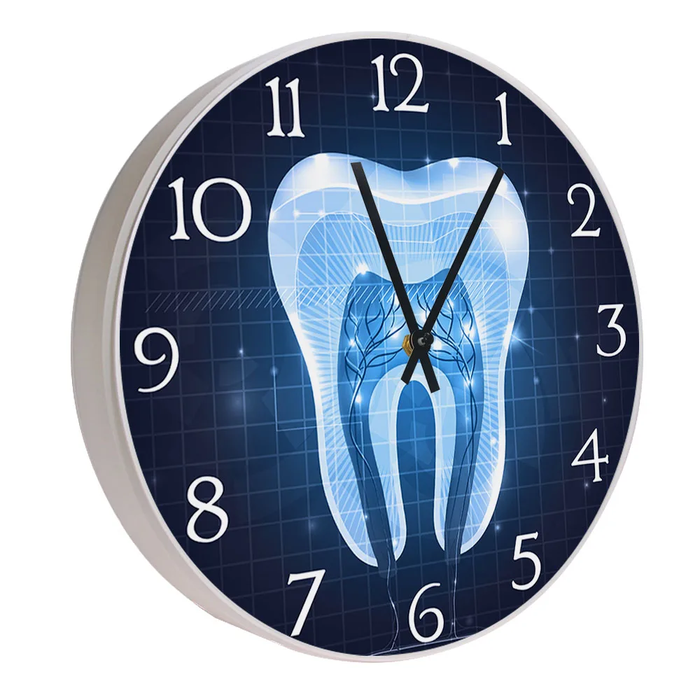 Description Picture 5 of itemTooth Anatomy Art Wall Clock For Dental Clinic Office Dentist Gift Medical Artwork Modern Design Home Decor Clock Wall Watch