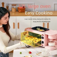 220v Upgrade Breakfast Machine Home Mini Mini Oven Multi-functional 3-in-1 Coffee Sandwich Toaster