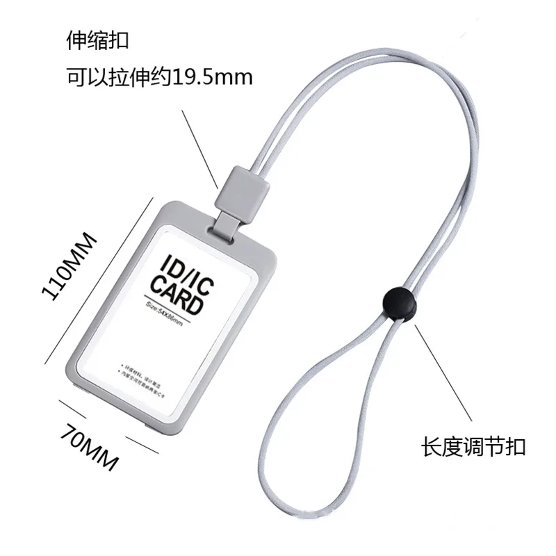 최고 품질의 간단한 컬러 배지 릴 ABS 플라스틱 매는 밧줄 캐릭터 확장 가능한 간호사 의사 전시회 PU 카드 배지 홀더
