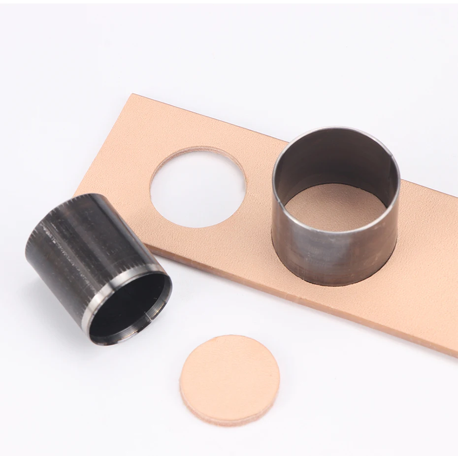 Description Picture 3 of item7Pcs Leather Circle Cutting Die Leather Stencil Cutter Mold Round Hollow Hole Punch Set Paper Leather Craft Tools