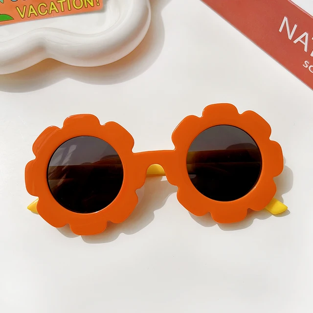 New Kids Sunglasses Children Round Flower Sunglasses Girls Boys Baby Sport Shades Glasses UV400 Outdoor Sun Protection Eyewear c2597-6