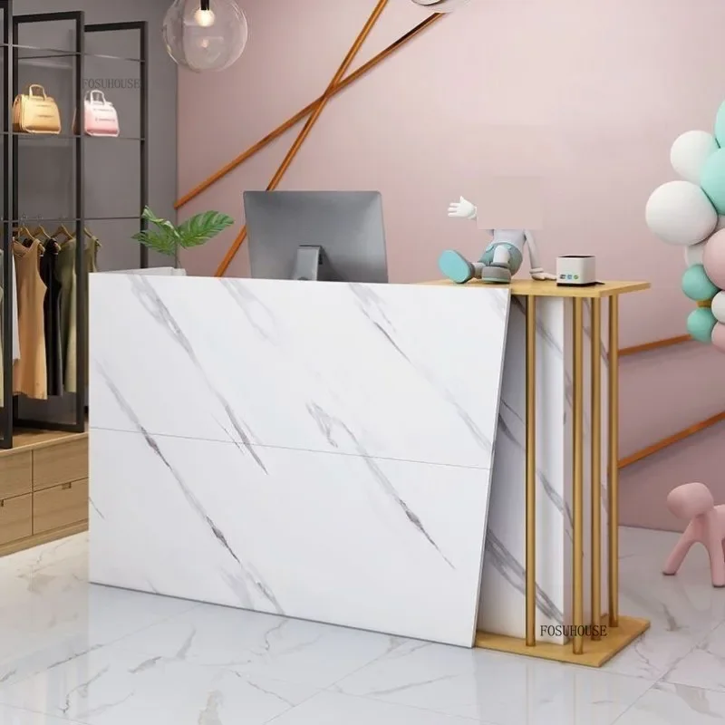 Reception Desk Counter Modern Supermarket Shop Clothing Bar Counter Beauty Salon Barber Shop Hair Salon Cashiers f