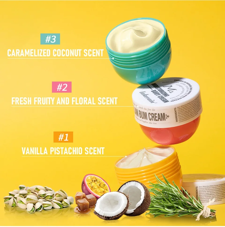 Bady Cream Hip Buttock Care Cream Moisturizing Firming Body Massager Gel Caramel Vanilla Floral ButtCare 80g body skin care cream body lotion body care moisturising lotion
