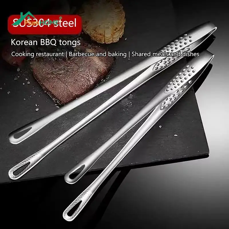 

1pc 304 Stainless Steel Food Tongs Long Handle Non-Slip Barbecue Tongs Steak Tongs Kitchen Cooking Tools kitchen accessories