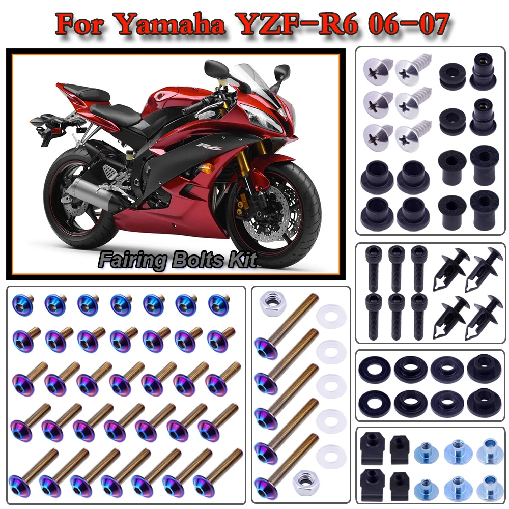 パーツ YAMAHA R6 For Yamaha YZF R6 2006-2007 Motorcycle Stainless Complete