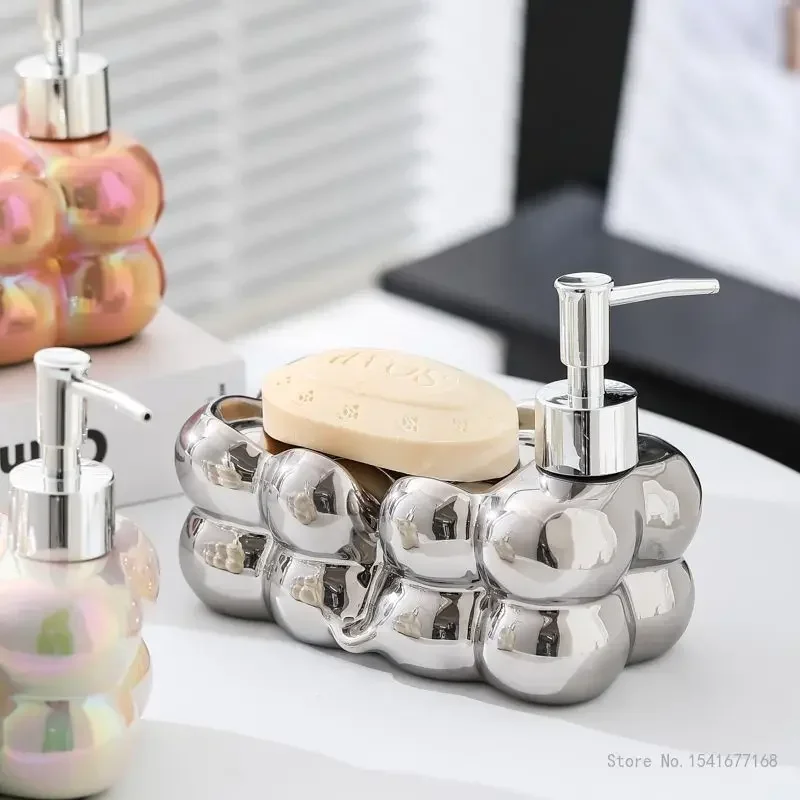 Creative Luxury Shower Gel and Shampoo, Hand Sanitizer Liquid Bottle Household Hotel Bathroom Soap Box, Lotion Empty Bottle, 1Pc